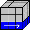 Kostka Rubika - jak wygląda ruch w prawo dolną ścianą