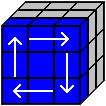 Kostka Rubika - jak wygląda ruch w prawo przednią ścianą