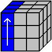 Kostka Rubika - jak wygląda ruch w górę lewą ścianą