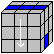 Kostka Rubika - układanie górnej ściany, wkładanie ze środka