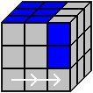 Kostka Rubika - układanie górnej ściany, wkładanie z dolnej ściany