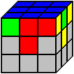 Kostka Rubika - układanie litery 'T' na bocznych ścianach