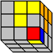 Kostka Rubika - układanie litery 'T' na bocznych ścianach - niewłaściwy prawy róg