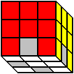 Kostka Rubika - układanie dolnej ściany - wariant z odwróconą literą F