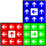 Kostka Rubika obrazkowa - 90 stopni w lewo (przed)