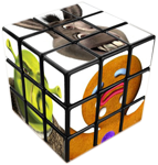 Kostka Rubika Obrazkowa - ułożona odwrotnie